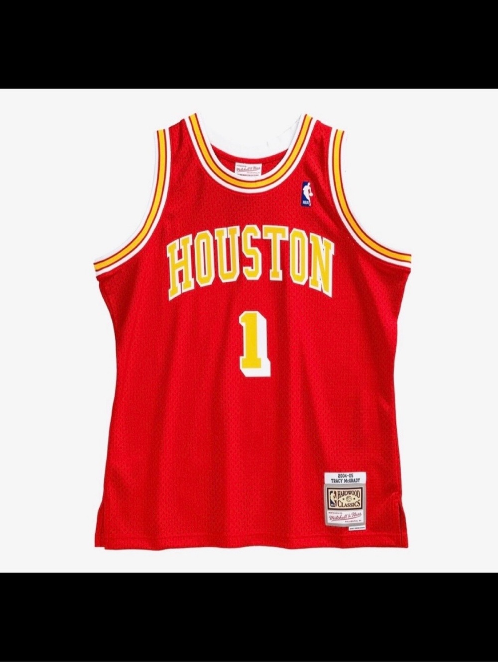 Houston Rockets Red No. 1 Tracy McGrady Retro Sewn Throwback HWC NBA Jersey - Picture 3 of 10
